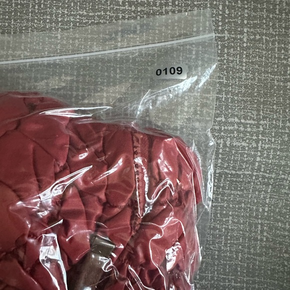 Tribal Women’s Textured Fitted Puffer Jacket – Red – Size L Stretch - Picture 15 of 15